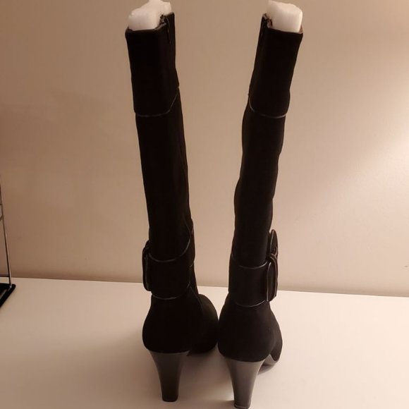 SOFFT STEFFI BLACK SUEDE KNEE HIGH BOOTS - Picture 3 of 4